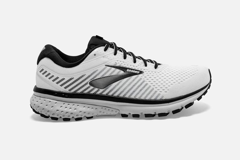 Brooks Men's Ghost 12 Road Running Shoes - White (AUTV08356)